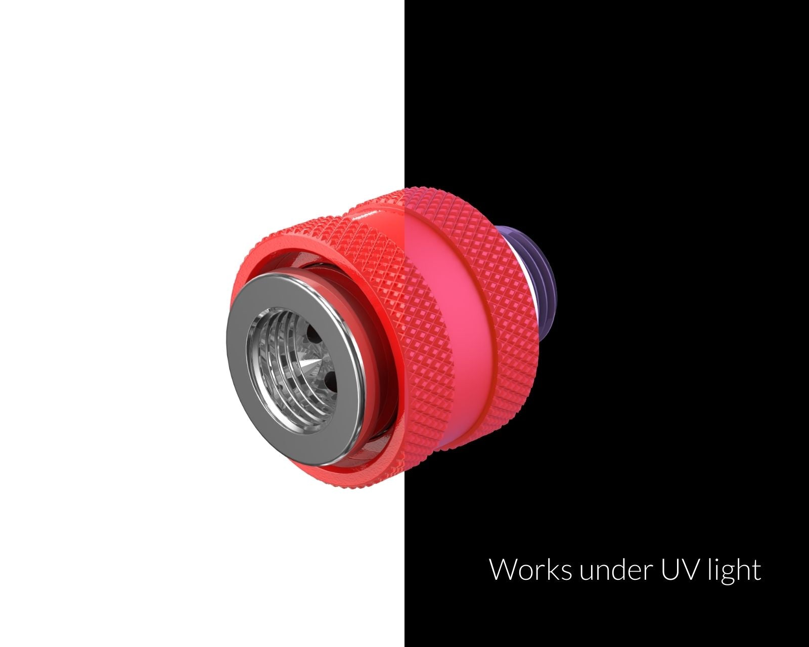 PrimoChill Male to Female G 1/4 SX Mini Pull Drain Valve - UV Red