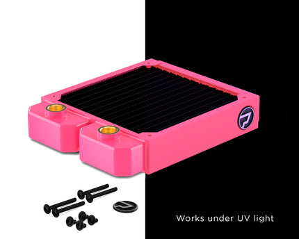 PrimoChill 140mm EximoSX Slim Radiator - UV Pink