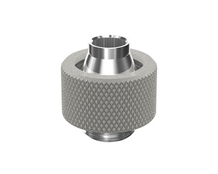 PrimoChill SecureFit SX - Premium Compression Fitting For 7/16in ID x 5/8in OD Flexible Tubing (F-SFSX758) - Available in 20+ Colors, Custom Watercooling Loop Ready - TX Matte Silver