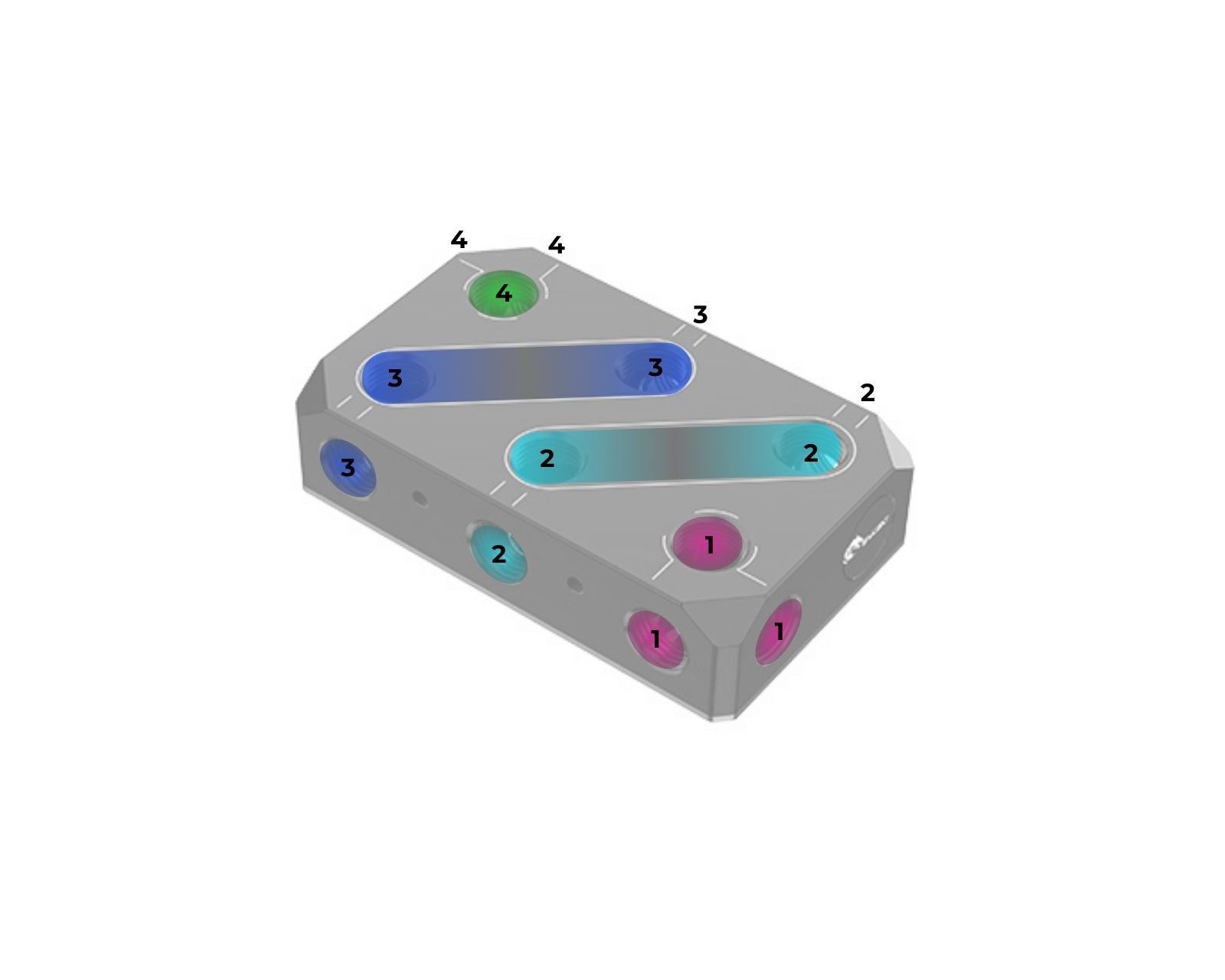 Bykski Versatile POM Fluid Distribution/Routing Block Engineered For 2 ...