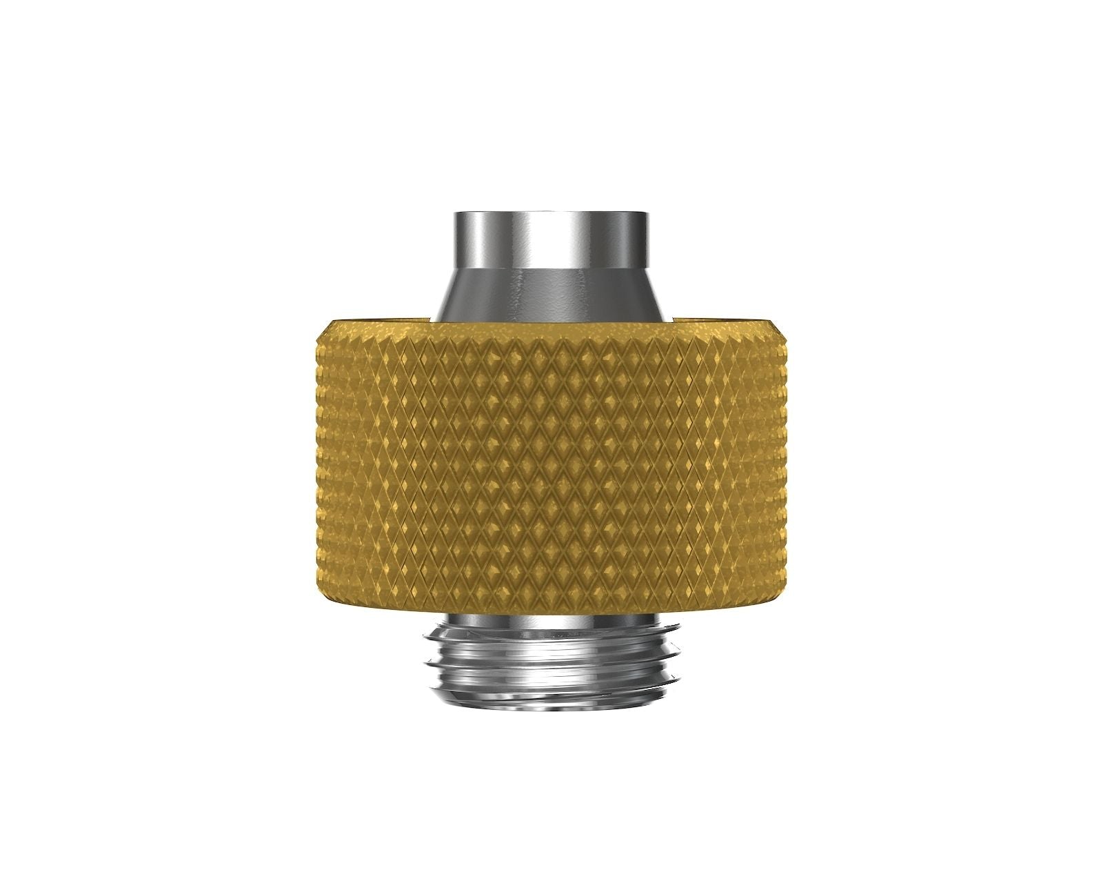 PrimoChill SecureFit SX - Premium Compression Fitting For 7/16in ID x 5/8in OD Flexible Tubing (F-SFSX758) - Available in 20+ Colors, Custom Watercooling Loop Ready - Gold