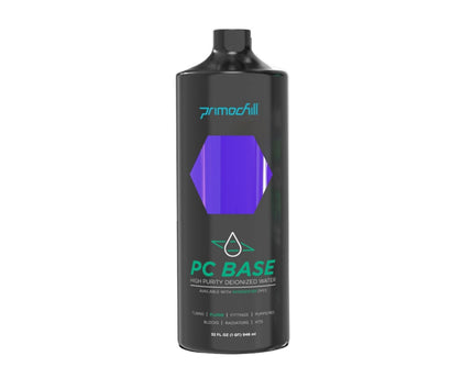 PrimoChill Base - Computer WaterCooling High Purity Deionized Water, No Protection, Add your Additives/Inhibitors, Proudly Made in The USA (32oz/.9L) - Transparent - UV Purple