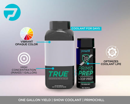 PrimoChill True Opaque - Computer WaterCooling Coolant, Concentrate, Solid/Non-Transparent, Full Protection, PrimoPrep Included, Proudly Made in the USA (Yields a Gallon of Coolant) - Sterling Silver