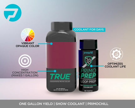 PrimoChill True Opaque - Computer WaterCooling Coolant, Concentrate, Solid/Non-Transparent, Full Protection, PrimoPrep Included, Proudly Made in the USA (Yields a Gallon of Coolant) - Black Cherry Violet