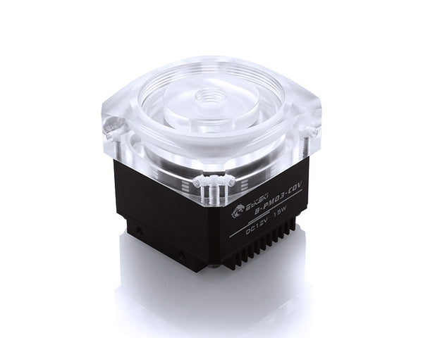 Bykski DDC Pump w/ Armor and Reservoir Ready Pump Top - Black (CP-PMD3COV-X)