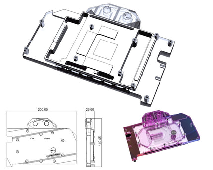 Bykski Full Coverage GPU Water Block and Backplate For iGame GeForce RTX 4070 Ultra W OC-V (N-IG4070ZF-X-V2)