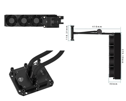Bykski Durable 4x80mm 2U Server AIO Liquid CPU Cooler For ARM S5000C 64 - Continuous Usage