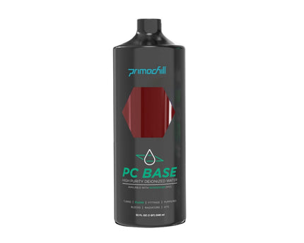 PrimoChill Base - Computer WaterCooling High Purity Deionized Water, No Protection, Add your Additives/Inhibitors, Proudly Made in The USA (32oz/.9L) - Transparent - Blood Red
