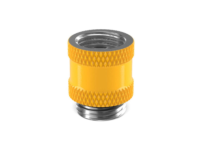 PrimoChill Male to Female G 1/4in. 15mm SX Extension Coupler - Yellow