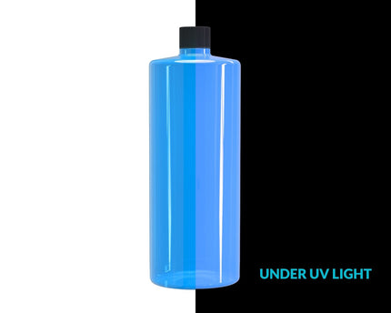 PrimoChill Base - Computer WaterCooling High Purity Deionized Water, No Protection, Add your Additives/Inhibitors, Proudly Made in The USA (32oz/.9L) - Transparent - Electric UV Blue
