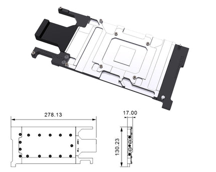 Bykski Durable Metal/POM GPU Water Block and Backplate For NVIDIA GeForce RTX 5090 32G D7 Turbo V1 (N-RTX5090TURBO-SR) - Continuous Usage