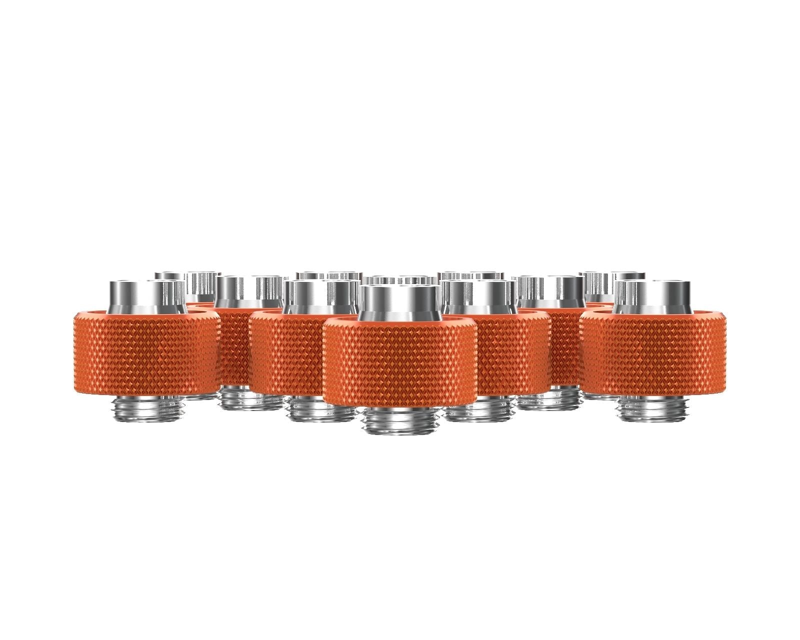 PrimoChill SecureFit SX - Premium Compression Fittings 12 Pack - For 1/2in ID x 3/4in OD Flexible Tubing (F-SFSX34-12) - Available in 20+ Colors, Custom Watercooling Loop Ready - Candy Copper