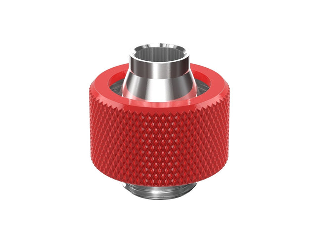 PrimoChill SecureFit SX - Premium Compression Fitting For 3/8in ID x 5/8in OD Flexible Tubing (F-SFSX58) - Available in 20+ Colors, Custom Watercooling Loop Ready - Razor Red