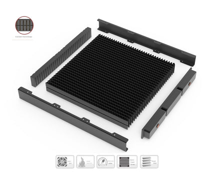 Bykski High-Performance Multi-Block 2,000W Heat Dissipation Radiator, 9x120mm Support (B-RD1080-TK-V2)