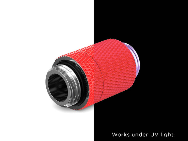 PrimoChill Dual Male G 1/4in. SX Rotary Extension Coupler - UV Red