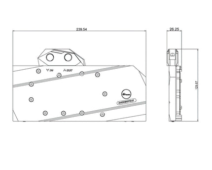 Bykski Full Coverage GPU Water Block and Backplate For Inno3D RTX 3070/3070Ti  (N-ICH3070-X)