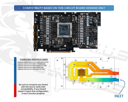 Bykski Durable Metal/POM GPU Water Block and Backplate for Gigabyte GeForce RTX 4090 Master/Gaming/Aero 24G (SELECT MODELS ONLY) (N-GV4090AORUS-X-V2) - Continuous Usage