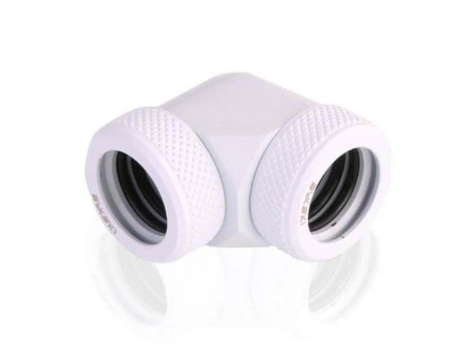 Bykski Rigid 14mm OD 90 Degree Fitting (B-HTJ-DB90-V2) - White