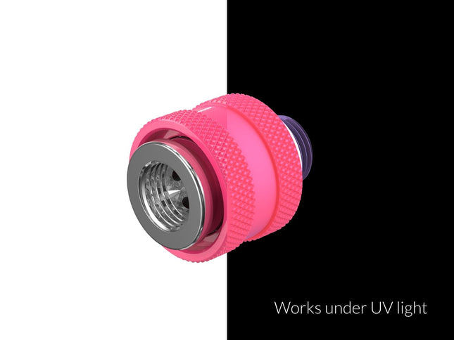PrimoChill Male to Female G 1/4 SX Mini Pull Drain Valve - UV Pink