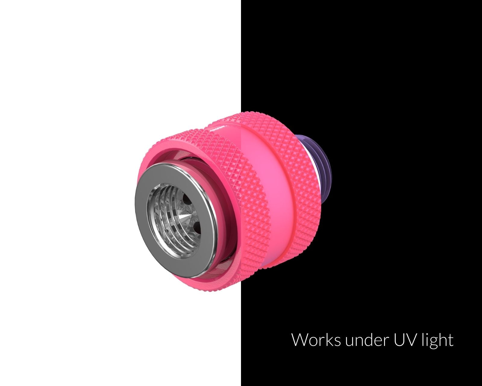 PrimoChill Male to Female G 1/4 SX Mini Pull Drain Valve - UV Pink