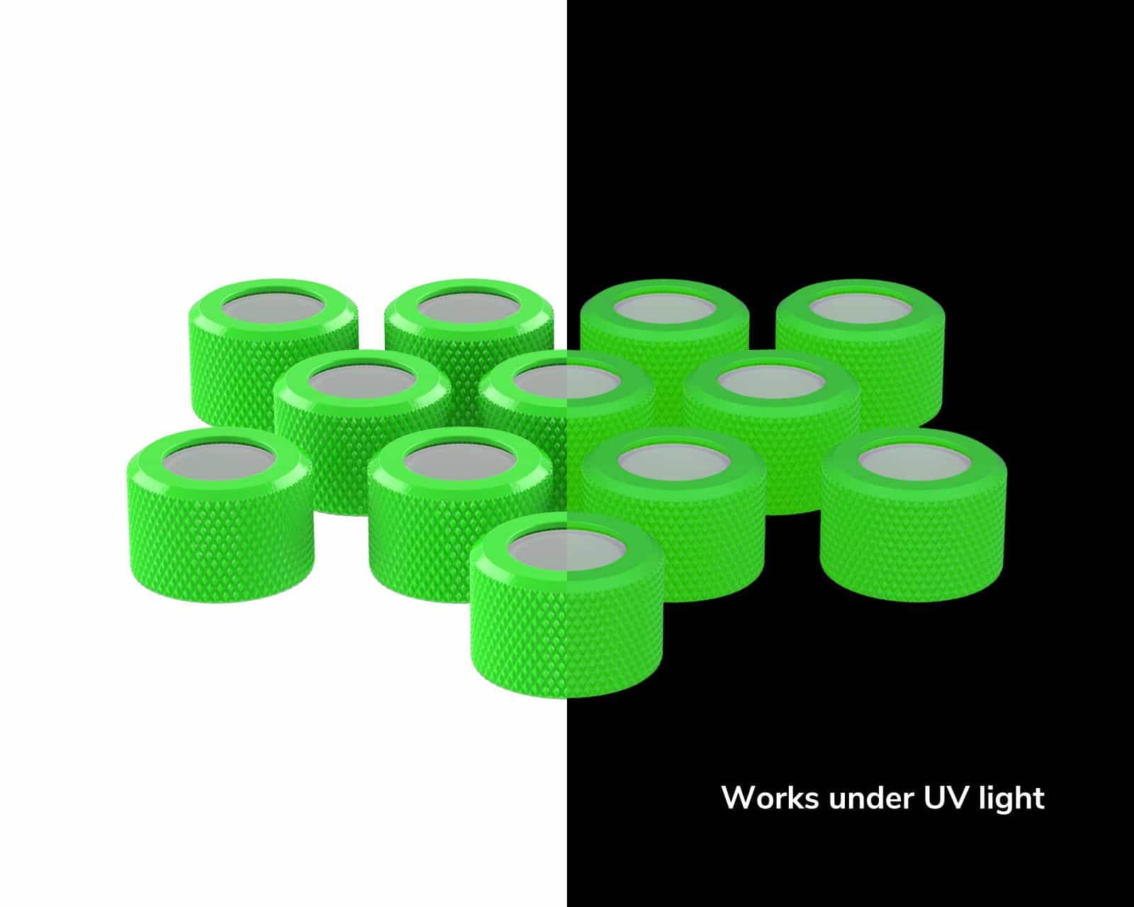 PrimoChill RMSX Replacement Cap Switch Over Kit - 14mm - UV Green