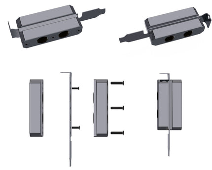 Bykski PCI Slot Pass Through Dual G 1/4 Female to Female Connector for External Cooling V2 (B-PCI-EM-X-V2)