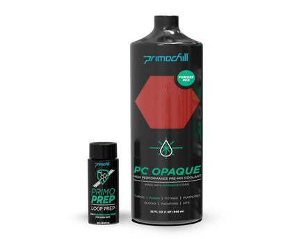 PrimoChill Opaque - Computer WaterCooling Show Coolant, Solid/Non-Transparent, Full Protection, Advanced User, PrimoPrep Included, Proudly Made in The USA (32oz/.9L) - Powder Red