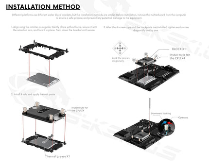 Bykski Durable 3x120mm 4U Server AIO Liquid CPU Cooler For Dual Intel Copper/Ice Lake (LGA 4189) - Continuous Usage