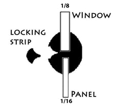 Rubber Window Molding w/ Locking Strip (Sold by the Foot)