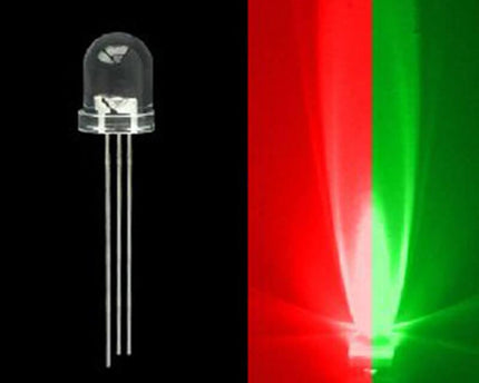 5mm Bi-Colored 3 Prong LED Bulb- Red/Green- 50 Pack