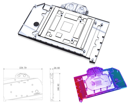 Bykski Full Coverage GPU Water Block and Backplate For Gigabyte RTX 4090 Windforce 24G (N-GV4090WF-X)