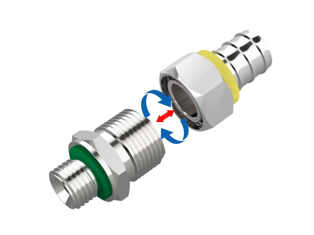 Bykski Stainless Steel Durable Server P-Lok Fitting Set - G1/4 to Barbed for 12mm (1/2in) Pushlok Tubing (CC-G14-22-12)