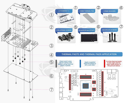 Bykski Full Coverage GPU Water Block and Backplate for PowerColor RX 6800 XT Red Dragon (A-PC6800XT-X)