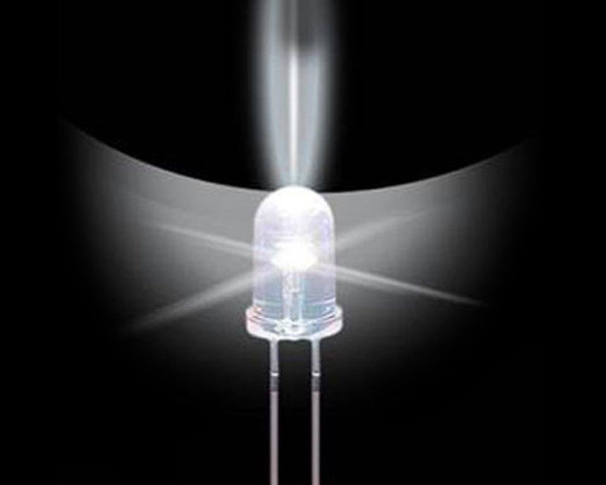 5mm LED Bulb - White - 50 Pack
