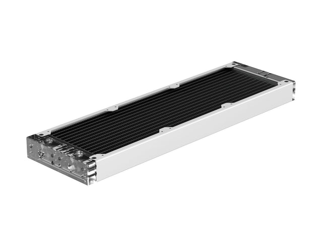 PrimoChill 360SL (30mm) EXIMO Modular Radiator, Clear Acrylic, 3x120mm, Triple Fan (R-SL-A36) Available in 20+ Colors, Assembled in USA and Custom Watercooling Loop Ready - Sky White
