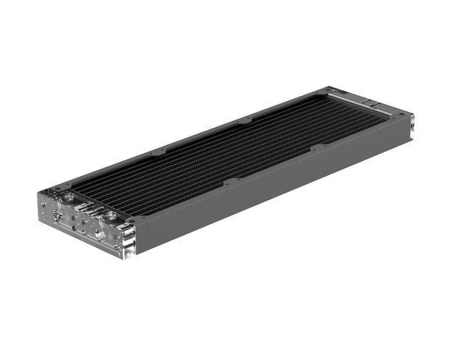 PrimoChill 360SL (30mm) EXIMO Modular Radiator, Clear Acrylic, 3x120mm, Triple Fan (R-SL-A36) Available in 20+ Colors, Assembled in USA and Custom Watercooling Loop Ready - TX Matte Gun Metal