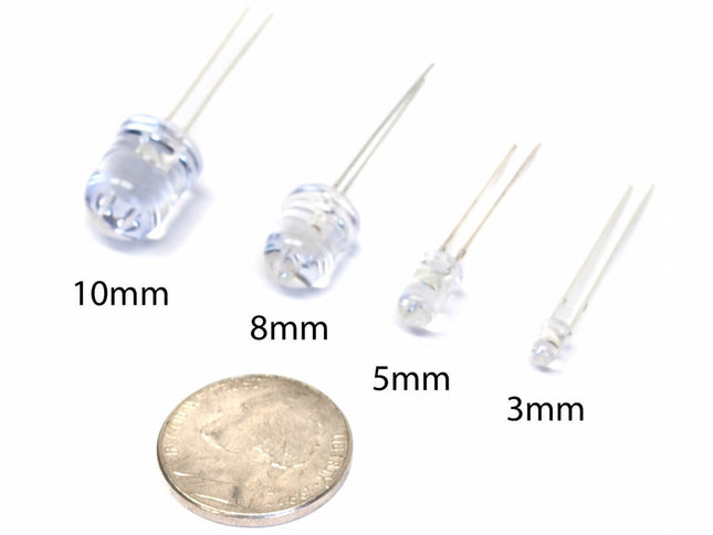 3mm LED Holder/Clip - Black - 10 Pack