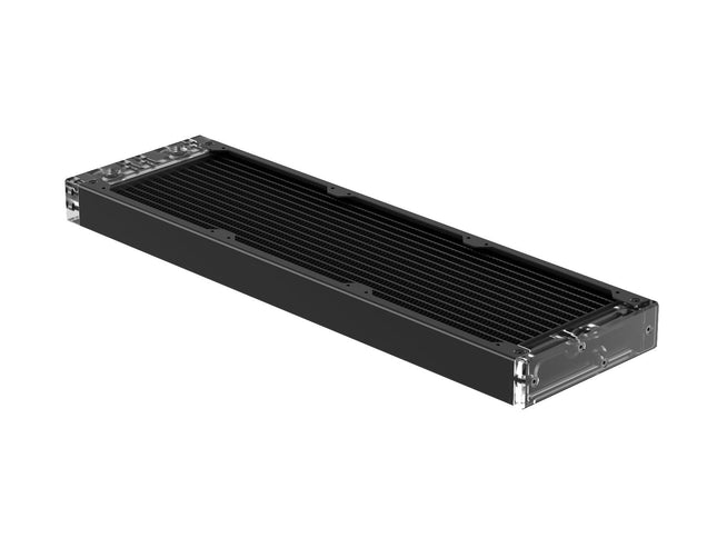 PrimoChill 360SL (30mm) EXIMO Modular Radiator, Clear Acrylic, 3x120mm, Triple Fan (R-SL-A36) Available in 20+ Colors, Assembled in USA and Custom Watercooling Loop Ready - Satin Black