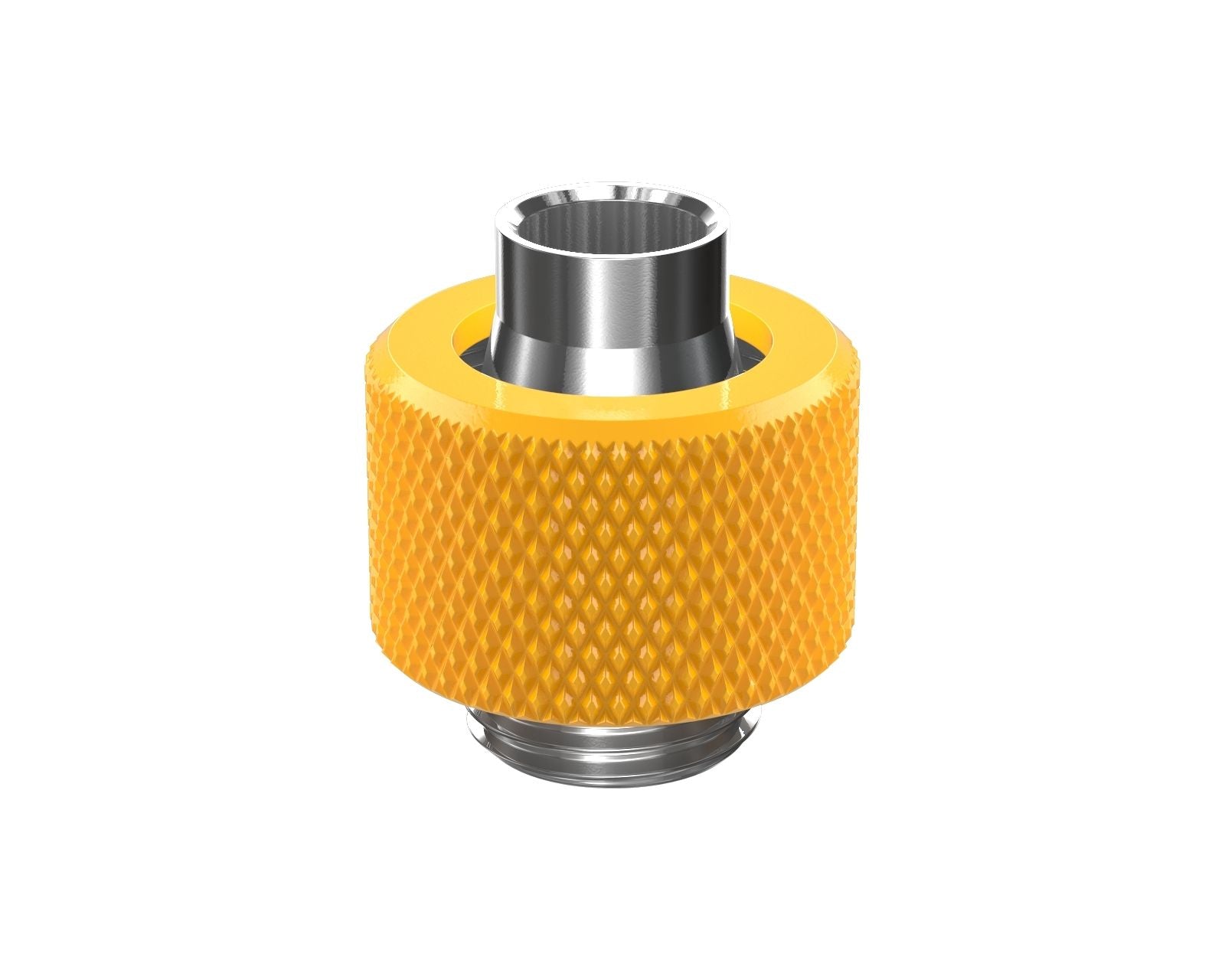 PrimoChill SecureFit SX - Premium Compression Fitting For 3/8in ID x 1/2in OD Flexible Tubing (F-SFSX12) - Available in 20+ Colors, Custom Watercooling Loop Ready - Yellow