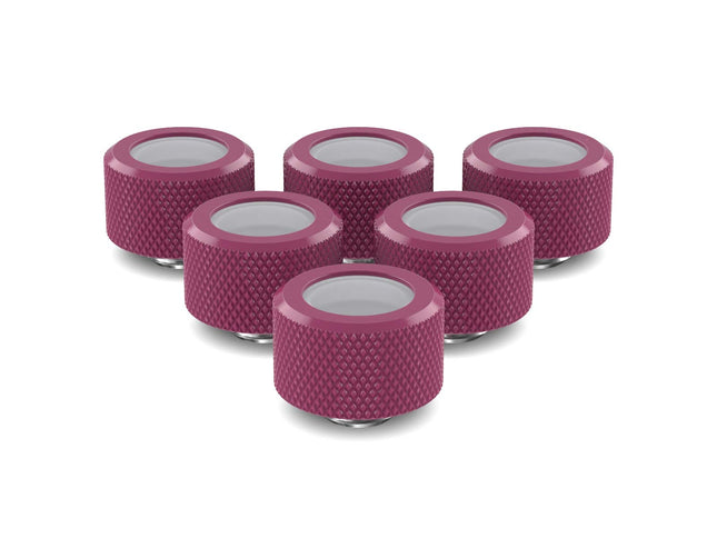 PrimoChill 16mm OD Rigid SX Fitting - 6 Pack - Magenta