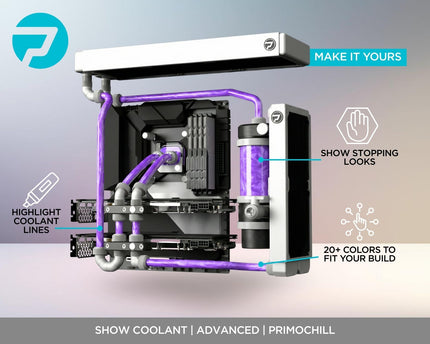 PrimoChill Vue - Computer WaterCooling Coolant, Visual Flow, Solid/Non-Transparent, Full Protection, PrimoPrep Included, Proudly Made in the USA (32oz/.9L) - Candy Purple SX