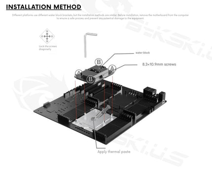 Bykski CPU-3647-SR Durable All Metal CPU Water Block For LGA 3647 XEON - Continuous Usage - Square