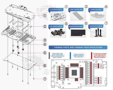 Bykski Full Coverage GPU Water Block and Backplate For ASUS TUF/ROG Gaming GeForce RTX 4090 24GB (SELECT MODELS ONLY) (N-AS4090TUFOG-X)