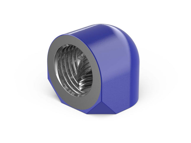 PrimoChill Female to Female G 1/4in. 90 Degree SX Elbow Fitting - True Blue
