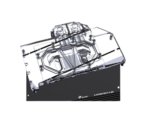 Bykski Full Coverage GPU Water Block and Backplate For POWERCOLOR Hellhound AMD Radeon RX 9070 XT 16GB GDDR6 (A-PC9070XT-X)