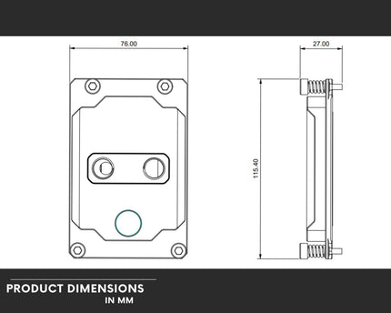 Bykski CPU-SP3-SR Durable All Metal CPU Water Block For AMD EPYC (Socket SP3) (LGA 4094) - Continuous Usage