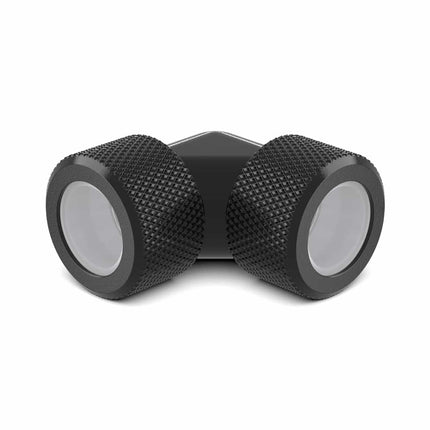 PrimoChill 16mm Rigid SX 90 Degree Fitting Set - PrimoChill - KEEPING IT COOL Satin Black