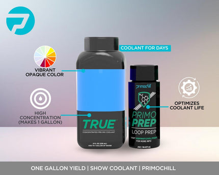 PrimoChill True Opaque - Computer WaterCooling Coolant, Concentrate, Solid/Non-Transparent, Full Protection, PrimoPrep Included, Proudly Made in the USA (Yields a Gallon of Coolant) - Cobalt
