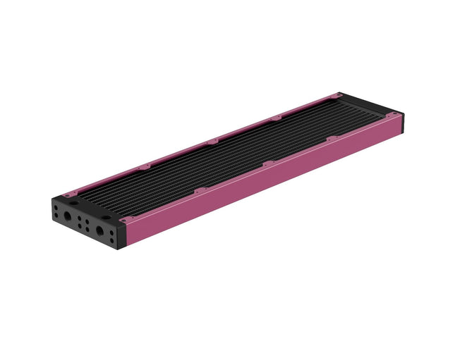 PrimoChill 480SL (30mm) EXIMO Modular Radiator, Black POM, 4x120mm, Quad Fan (R-SL-BK48) Available in 20+ Colors, Assembled in USA and Custom Watercooling Loop Ready - Magenta