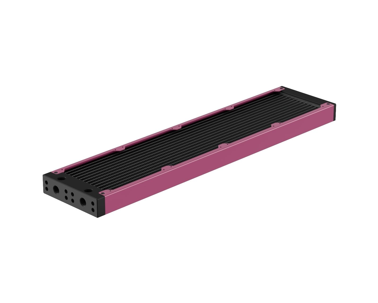 PrimoChill 480SL (30mm) EXIMO Modular Radiator, Black POM, 4x120mm, Quad Fan (R-SL-BK48) Available in 20+ Colors, Assembled in USA and Custom Watercooling Loop Ready - Magenta
